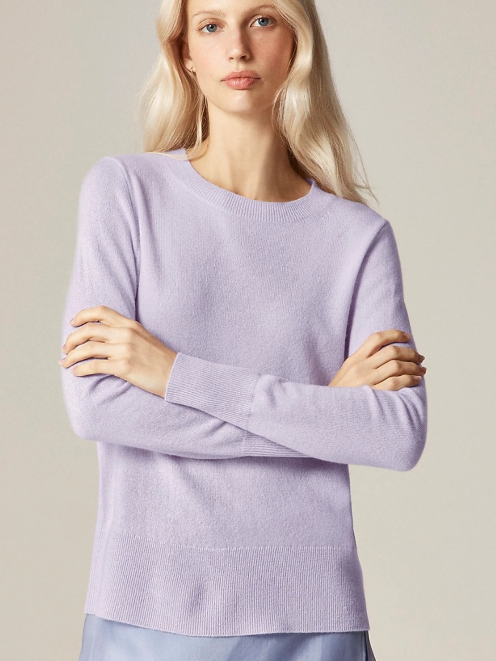J. Crew Cashmere Lavender Crewneck Sweater NWT